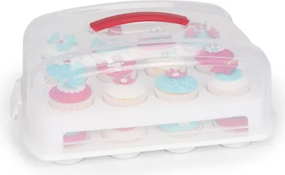 Obrázek produktu pro Patisse 10295, Krabice na cupcaky, Obdélníkový, Bílá, Průhledná, Červená, 280 mm, 370 mm, 160 mm