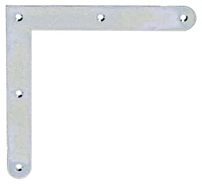 Immagine prodotto di Alberts 849481 Staffa angolare con estremità arrotondate, zincata, passivata a film spesso, 150 x 150 x 20 mm, set da 20
