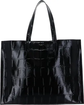 Produktbild von Ted Baker Shopper Schultertasche Vivvien Croc Effect Icon Bag Black schwarz