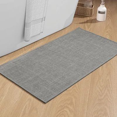 Productafbeelding van Badmat, 43 x 81 cm, antislip, grijs, wasbaar