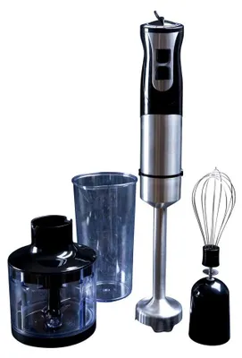 Stabmixer-Set 3-in-1, 1000 W, 2 Geschwindigkeiten, Edelstahl