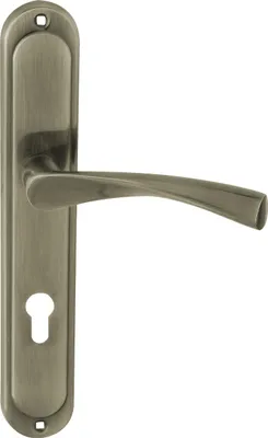 Produktbild von DOMINO Türgriff 72 Drückergarnitur PZ - Profilzylinder Set | Türklinke für Zimmertür, Bürotür, Kellertür & Innentür | L-Form | Türbeschläge aus Aluminiuml | Bronze Türdrückergarnitur | ROMANA M3