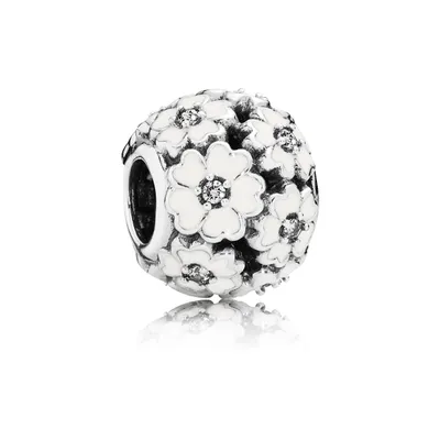 Produktbild von Pandora 791488EN12 Charm Weiße Primelwiese