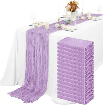 Obrázek produktu pro Sada 15 ubrusů z cheesecloth - Levandulové polotransparentní 55x300cm