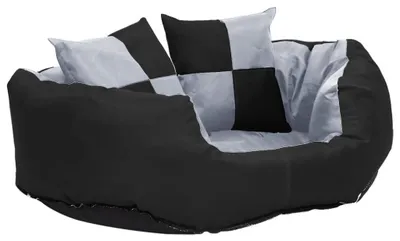 Immagine prodotto di Cuscino per cani reversibile e lavabile grigio e nero 65x50x20 cm