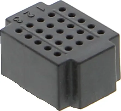 Produktbild von Miniatur Breadboard mit 25 Steckplätzen - div. Farben : Schwarz Farbe: Schwarz