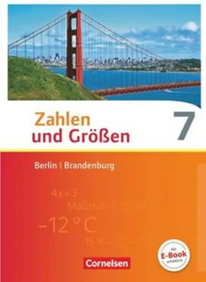Obrázek produktu pro Zahlen und Größen 7. Schuljahr. Schülerbuch Berlin und Brandenburg