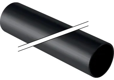 Produktbild von Geberit Rohr, PE, DN125, 125x5000mm, PE-HD, PN4, schwarz, Stange mit 5m, 1 Stk.