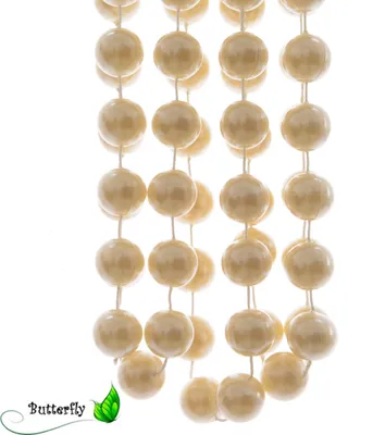 Produktbild von Perlenkette Weihnachtsbaum 20mm creme 2.7 Meter