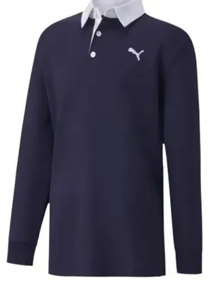 Immagine prodotto di Polo da golf Puma Rugby Peacoat per ragazzi, blu navy