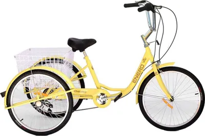 Immagine prodotto di Bicicletta a tre ruote Enero da 24 pollici per la riabilitazione, 6 marce, color vaniglia