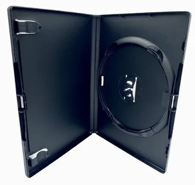 Image de Coffret DVD de qualité supérieure, résistant aux chocs, recyclable, avec livret explicatif, de couleur noire, lot de 10