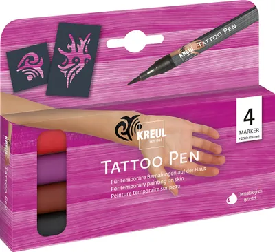 Produktbild von KREUL Tattoo Pen 4er Set Tribals