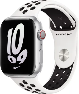 Obrázek produktu pro Nike Sport Band pro Apple Watch Series 1-10 / SE / Ultra (2) - 42/44/45/46/49 mm - bílá / černá