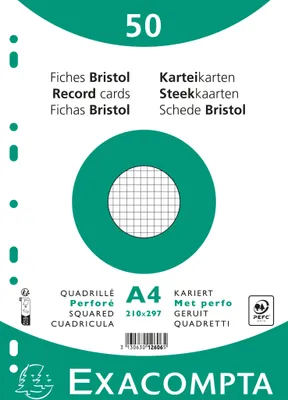 Produktbild von Exacompta 12606E 20x  - Karteikarten 210x297 Weiß
