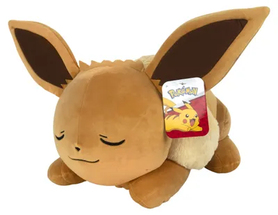 Produktbild von Pokémon PKW4322-45cm Schlafendes Plüsch - Evoli, offizielles Plüsch