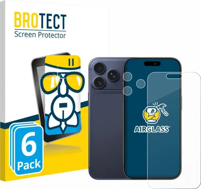 Produktbild von 6x BROTECT Schutzglas für Apple iPhone 17 Pro Max (Display+Kamera) Schutzfolie Panzer Folie Glas Display Schutz klar