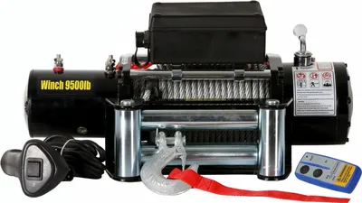 Produktbild von Berger & Schröter | 12V Profi-Seilwinde – 5900/11800 kg Zugkraft, 26 m Stahlseil, Rollenfenster, Funk- & Kabelfernbedienung