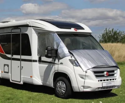 Produktbild von Hindermann 8511-7405, Abdeckung der Windschutzscheibe, Caravan, Silber, Einfarbig, Klebstoff, Vorderseite
