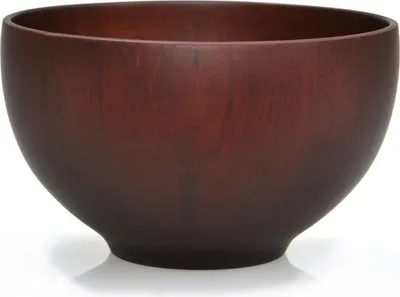 Produktbild von Japanische Speise- bzw. Reisschale aus Kastanienholz, 12 cm (dunkelbraun)