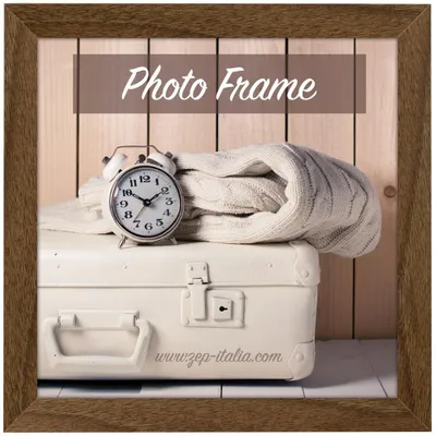 Produktbild von Holz Bilderrahmen rechteckig Braun für 20x20 cm