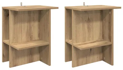 Obrázek produktu pro vidaXL Konferenční stolek, 2 ks, dub Artisan, 40 x 30 x 49 cm, dřevotřísková deska