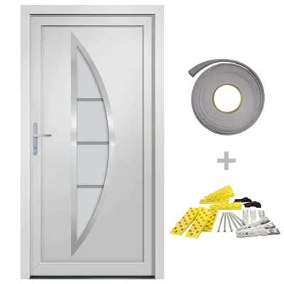 Produktbild von vidaXL Haustür Weiß 98x200 cm PVC