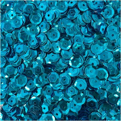 Produktbild von LOVEART SEQUINS für Handwerk Runde Lose metallic Pailletten 9mm/15g, türkis