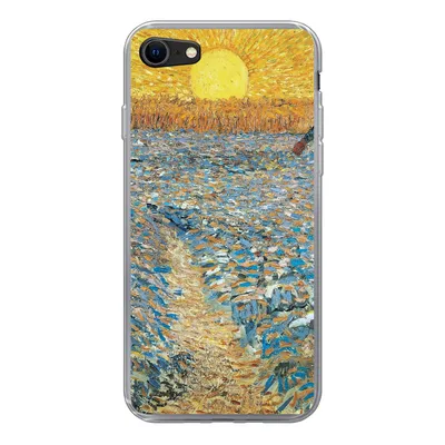 Produktbild von MuchoWow® Handyhülle Schutzhülle Hülle für iPhone 7 Der Sämann - Vincent van Gogh Silikon Softcase Handy Hülle - Kartenhalter