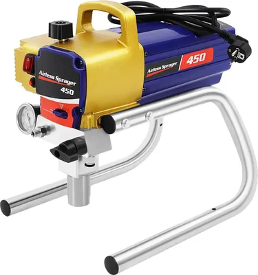 Obrázok produktu pre Airless striekacie zariadenie – elektrická striekacie pištoľ s výkonom 1500 W – vysoký tlak 3300 PSI – hadica s dĺžkou 8 m – tryska 517 – zástrčka EÚ – modrá