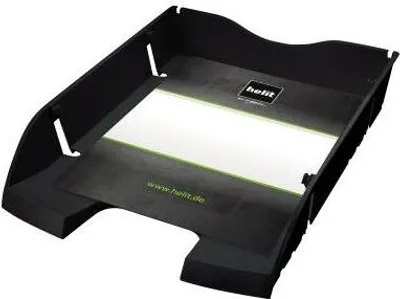 Obrázek produktu pro zásobník na dopisy helit Greenlogic H2363595 DIN A4-C4 PET černý