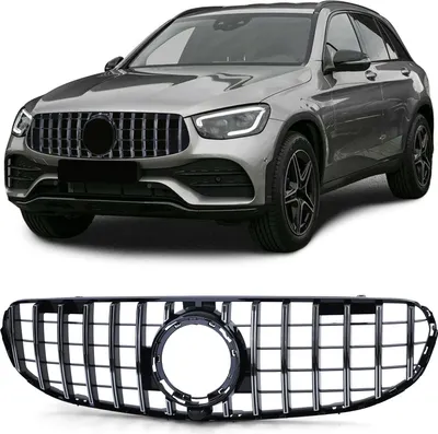 Produktbild von Sport Kühlergrill Chrom Schwarz für Mercedes GLC X253 SUV ohne Sportpaket ab 20