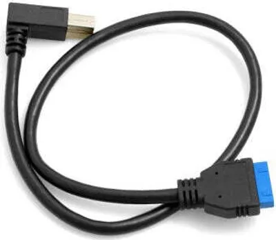 Produktbild von SYSTEM-S USB Typ B 3.0 links gewinkelt auf 19pin Motherboard Kabel