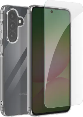 Produktbild von Mayaxess, Schutzpaket für Samsung Galaxy A56 Soft Case und Panzerglas, Transparent
