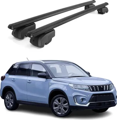 Produktbild von Dachträger Grundtäger für Suzuki Vitara mk4 2015-2025 75kg Alu Schwarz 2 tlg