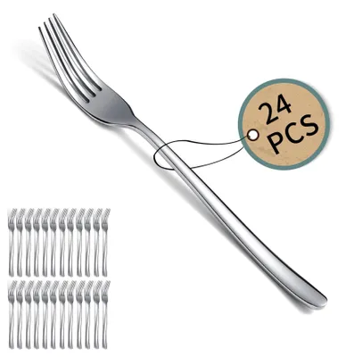 Image de Ensemble de 24 fourchettes en acier inoxydable