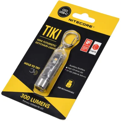 Produktbild von Schlüsselanhänger-Taschenlampe Nitecore TIKI - 300 Lumen mit USB-C