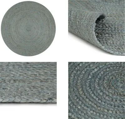 Immagine prodotto di vidaXL Tappeto fatto a mano di iuta rotondo 150 cm verde oliva - Tappeto - Tappeto - Runner - Tappeto intrecciato