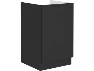 Image de Meuble sous-évier une porte SAJU - largeur 50 cm, noir