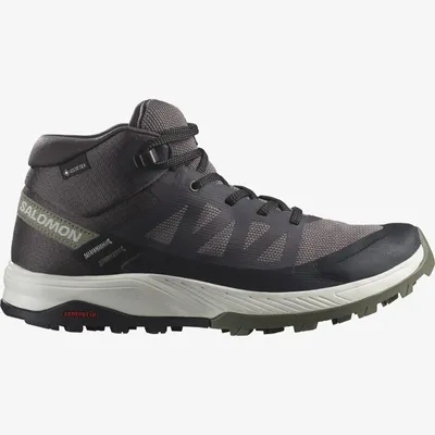 Image de SALOMON SHOES OUTRISE MID GTX W Shale/Black/Deep Shale/Black/Deep Lichen Green 38.5