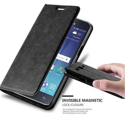 Image de Cadorabo Housse pour Samsung Galaxy J5 2015 Housse de protection en noir Housse pour portable Etui Case Cover Fermeture magnétique