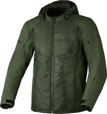 Productafbeelding van Macna Cocoon 2.0 waterdichte motorfietsjas, textiel, groen, maat XL