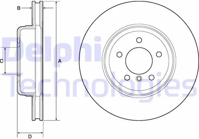 Produktbild von 2x DELPHI Bremsscheibe BG9159C für BMW Z4 Roadster (E89) 73 2mm 348mm