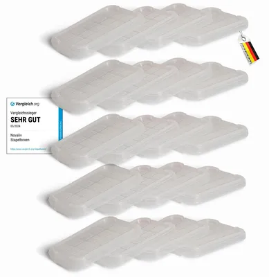 Productafbeelding van Novaliv, 20 reserve deksels voor Novaliv 2 liter containers met clipsluiting, 19x14 cm, transparant