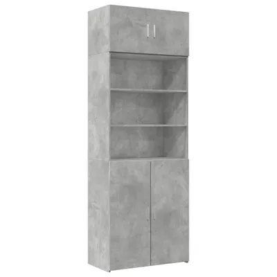 Produktbild von Best Möbel Hochschrank Betongrau 80x42,5x225 cm Holzwerkstoff - Kommoden A3281346