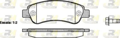 Image de Jeu de plaquettes de frein arrière ROADHOUSE pour fourgon FIAT Ducato (250, 290) 21238.00