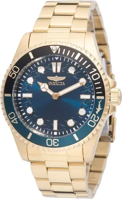 Produktbild von Invicta Pro Diver 49707 Herren Uhr - Quartz Bewegung - Edelstahl mit Blauem Zifferblatt - 43 mm