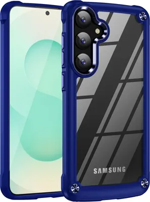 Produktbild von Hülle für Samsung Galaxy S25+ Hybrid Transparente PC Robust TPU Bumper Stoßfest Schutzhülle Blau