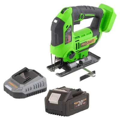 Produktbild von Procraft ST22 Akku Stichsäge 20 V 80 mm Brushless + 1x Akku 4,0 Ah + Ladegerät