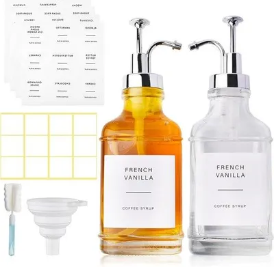 Produktbild von Famanu Essig- und Ölspender Set - 2 x 500 ml - inklusive Etiketten und Trichter